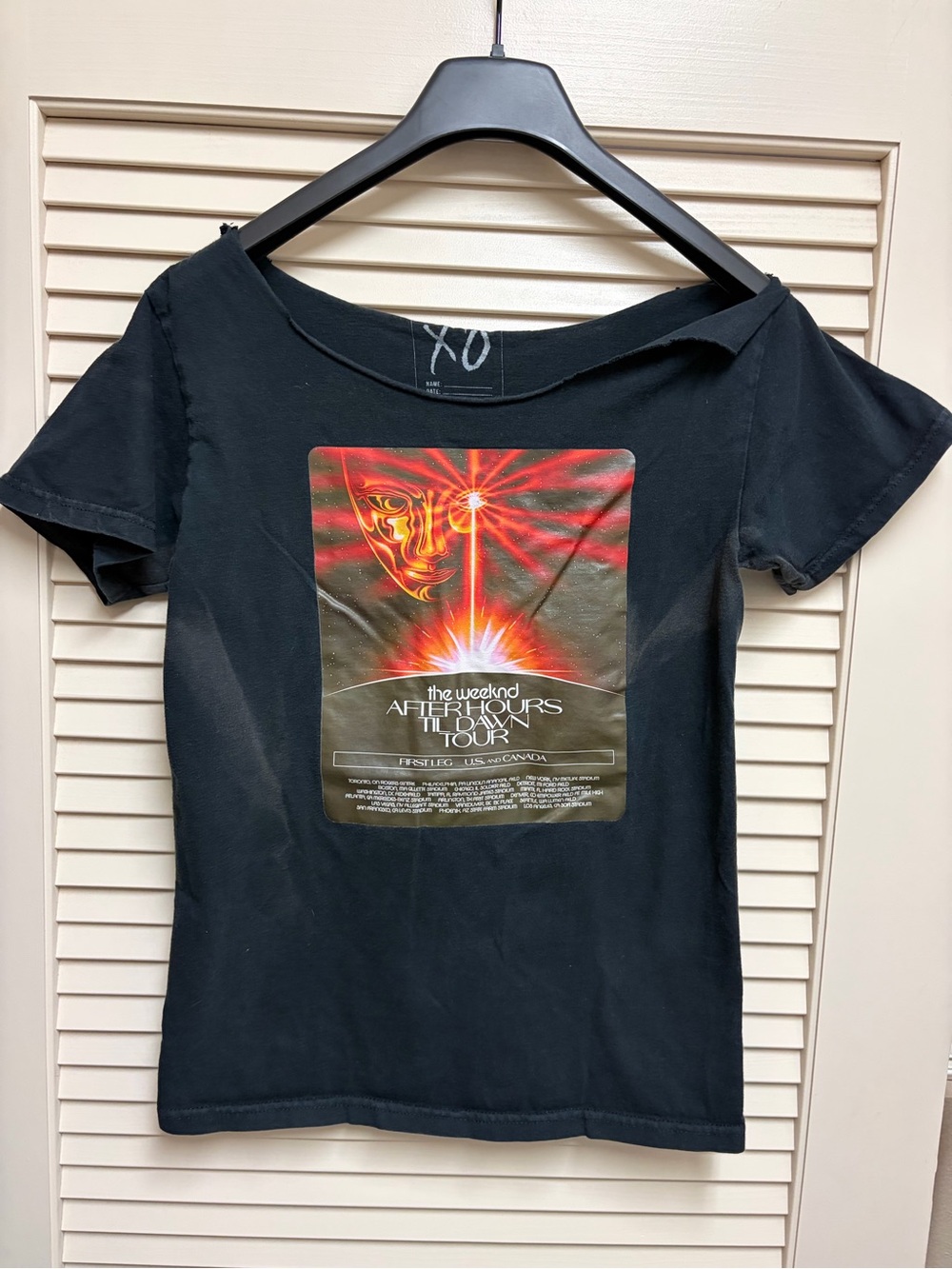 The Weeknd XO After Hours Til Dawn Tour Shirt Womens Small Black Concert Tee